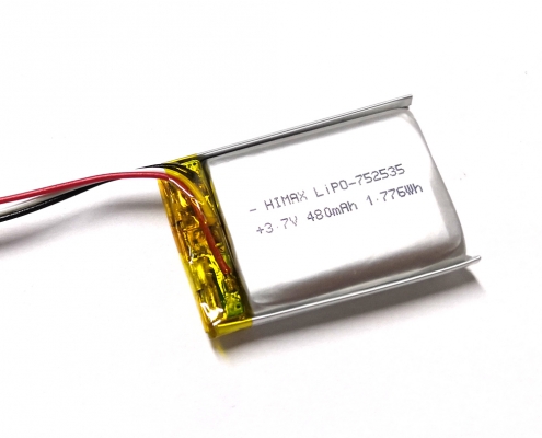 Li Polymer 3.7V 480mAh Battery and Li Ion Customized Battery Manufacturing