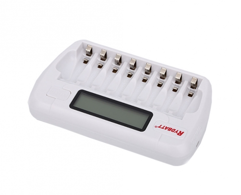 8-Bay Smart AA/AAA NiMH/NiCd Battery Charger