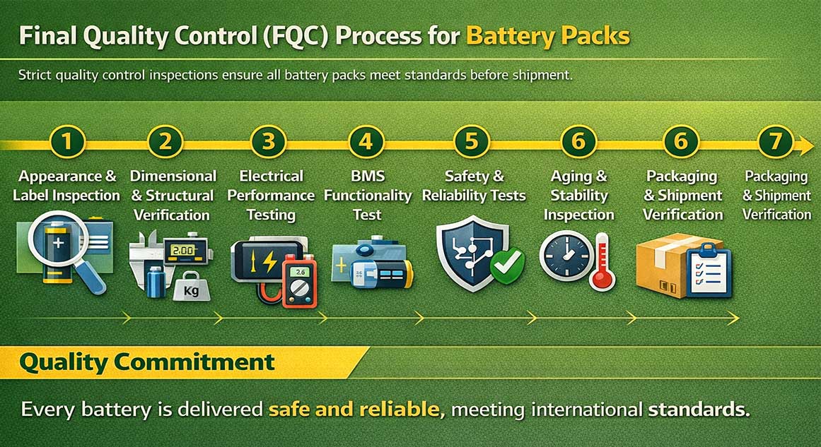 fqc process for battery packs