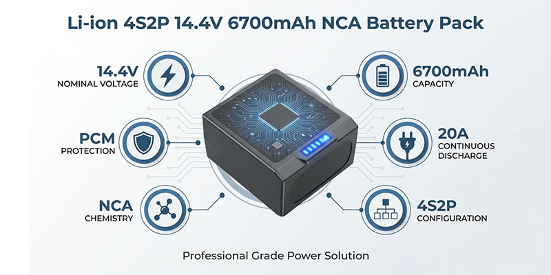 14.4V 6700mAh Li-ion