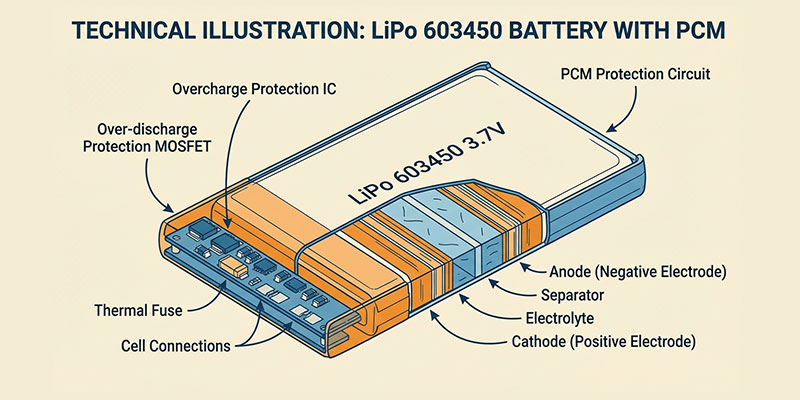 GPS tracker powered by Himax 603450 1A continuous discharge LiPo battery