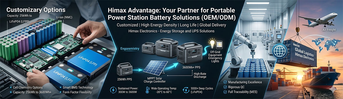 Portable power station battery pack design by Himax Electronics
