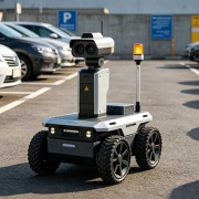 Security patrol robot on outdoor patrol – long endurance battery application