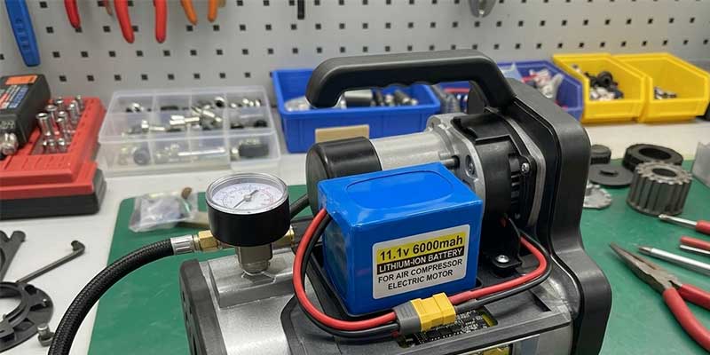 Electric Air Compressor Motors Battery 11.1V 6Ah Li-Ion Battery Pack 11 ...