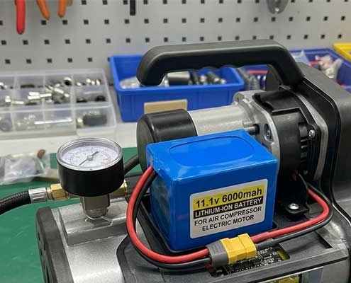 11.1V 6Ah lithium ion battery pack for electric air compressor – Himax 18650 3S3P