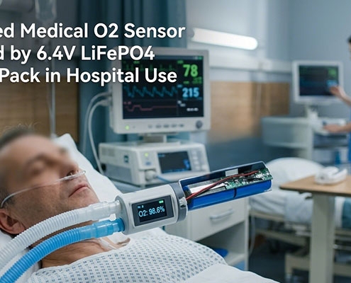 medical oxygen sensor battery LiFePO4 6.4V 400mAh pack Himax electronics
