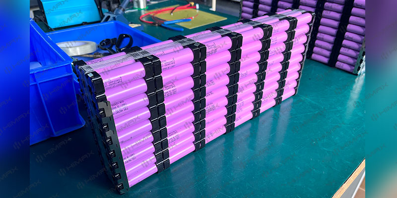 18650 cell battery spacers in a custom 6S27P Li-ion assembly for thermal management