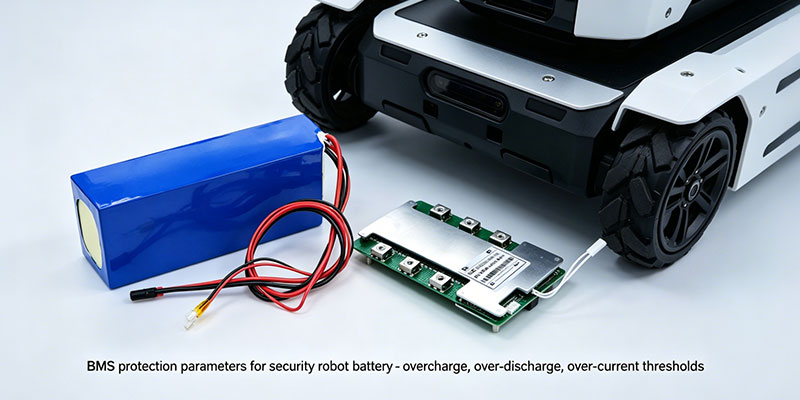 3.BMS protection parameters for security robot battery – overcharge, over-discharge, over-current thresholds