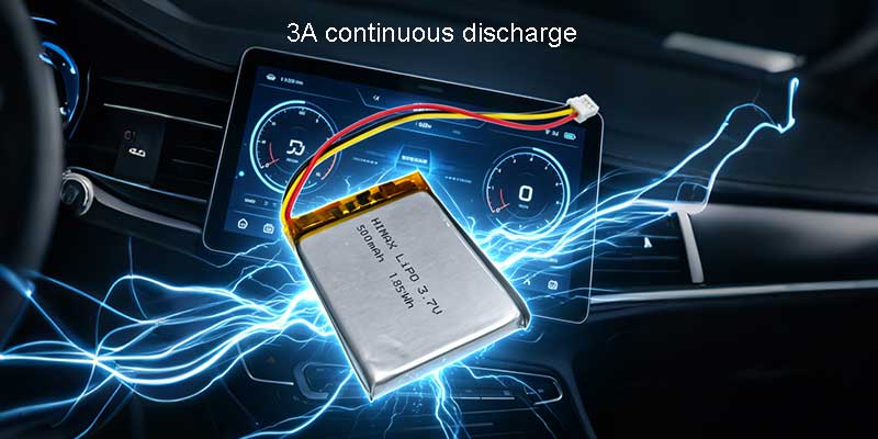 ipo battery 3.7V 500mAh for intelligent driving display screen stable discharge performance
