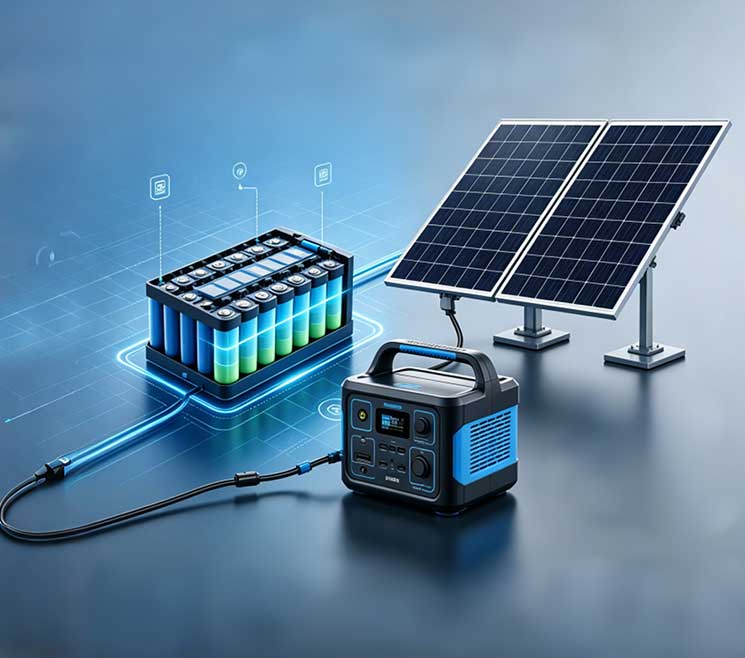 portable solar generator battery solution with smart BMS