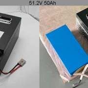 51.2V 50Ah LiFePO4 golf cart battery pack with SC50 discharge connector and Pinzi Head charge port from Himax Electronics