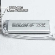 3.7V 470mAh 403438 LiPo battery pack for portable medical monitoring devices