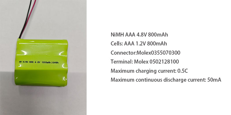 NiMH rechargeable battery pack used in vibration analyzer and NDT ultrasonic testing equipment