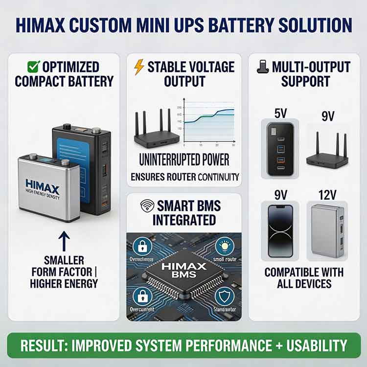 stable voltage UPS battery for Wi-Fi network equipment