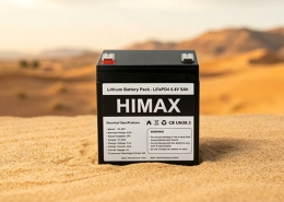 6.4V 9Ah LiFePO4 battery pack for desert IoT sensor node by Himax Electronics