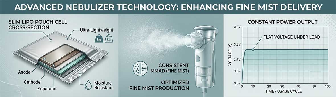 Handheld nebulizer battery pack design by Himax Electronics