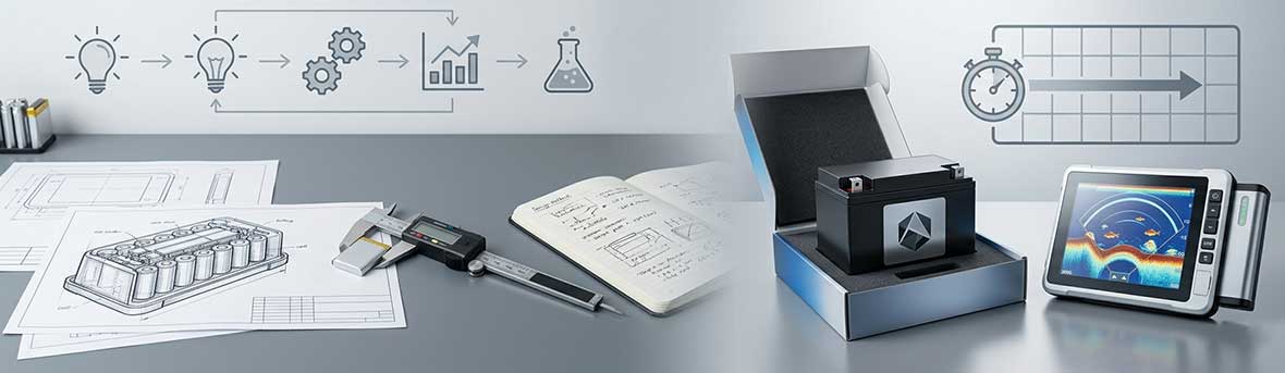Custom fish finder battery development by Himax Electronics