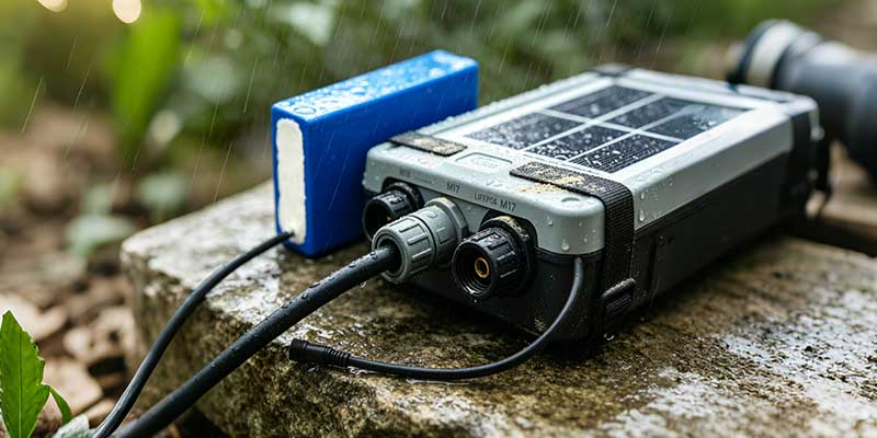 Waterproof LiFePO4 battery pack used in outdoor solar street lights