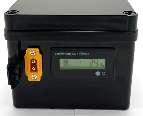 Built-in 18A resettable fuse and advanced Battery Management System (BMS) for safe outdoor motorized equipment power