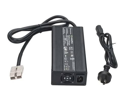 LED status indicator panel on 29.2V 20A charger