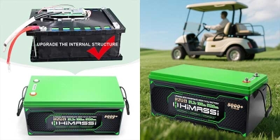 Himax 51.2V 100Ah LiFePO4 battery pack for golf cart and marine use