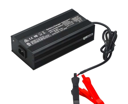 28.8V 10A 288W LiFePO4 battery charger front view