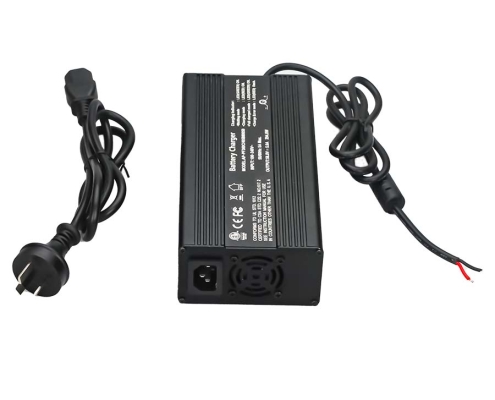 Aluminum alloy housing with cooling fan on Li-ion charger