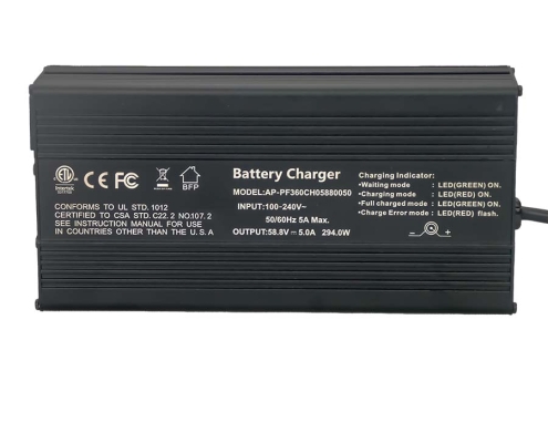 58.8V 5A charger charging 52V electric scooter battery