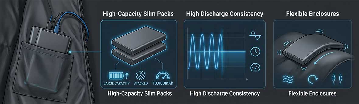 Heated clothing battery pack by Himax Electronics