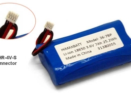 Himax Electronics 36-7BP Samsung INR18650-35E 1S2P 3.6V 7Ah 25.2Wh robot battery pack with GHR-4V-S connector
