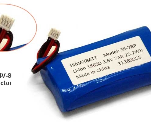 Himax Electronics 36-7BP Samsung INR18650-35E 1S2P 3.6V 7Ah 25.2Wh robot battery pack with GHR-4V-S connector