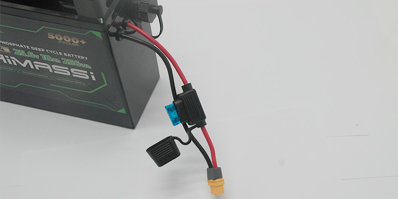 Himax electronics LiFePO4 UPS battery with 30A BMS and external MOLEX 8-pin balancer cable