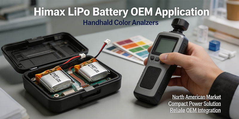 Himax LiPo battery OEM application in handheld color analyzers for North American market
