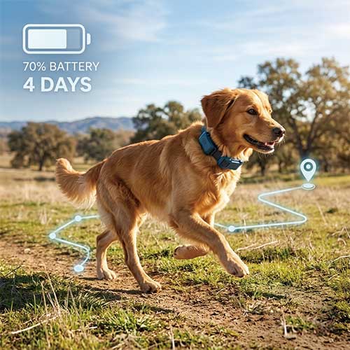 Pet tracker achieving multi-day runtime with improved battery stability and user satisfaction