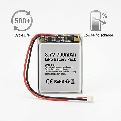 Custom 3.7V LiPo battery pack with PCM protection for pet tracking devices