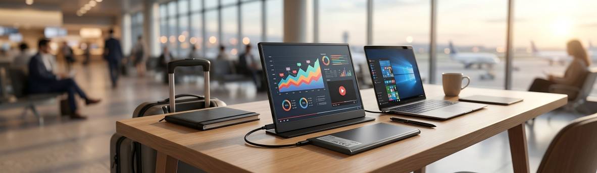 Portable Monitor Battery Mobile Office Rhythm