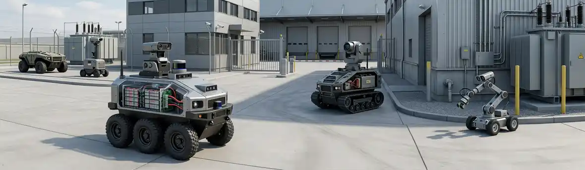 Custom battery solutions for security, surveillance and inspection robots