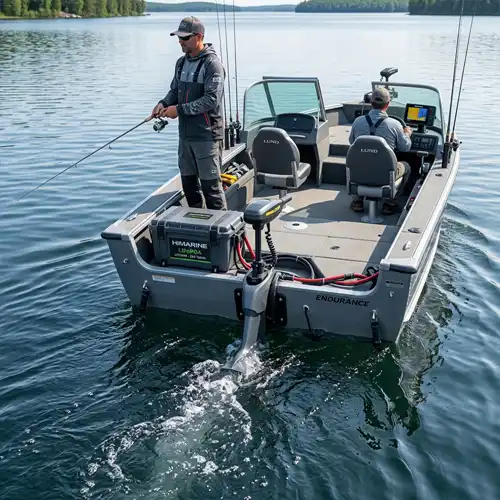 Reliable LiFePO4 battery powering an electric trolling motor for longer operation