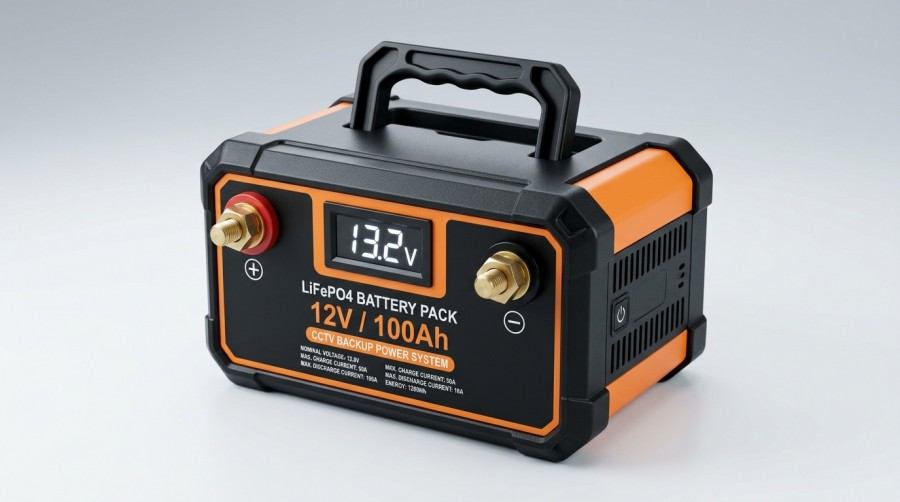 12V LiFePO4 Lithium Battery Pack for CCTV Surveillance Backup