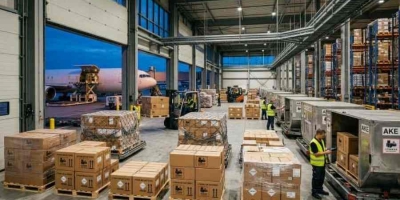 International air freight logistics terminal for lithium battery shipments